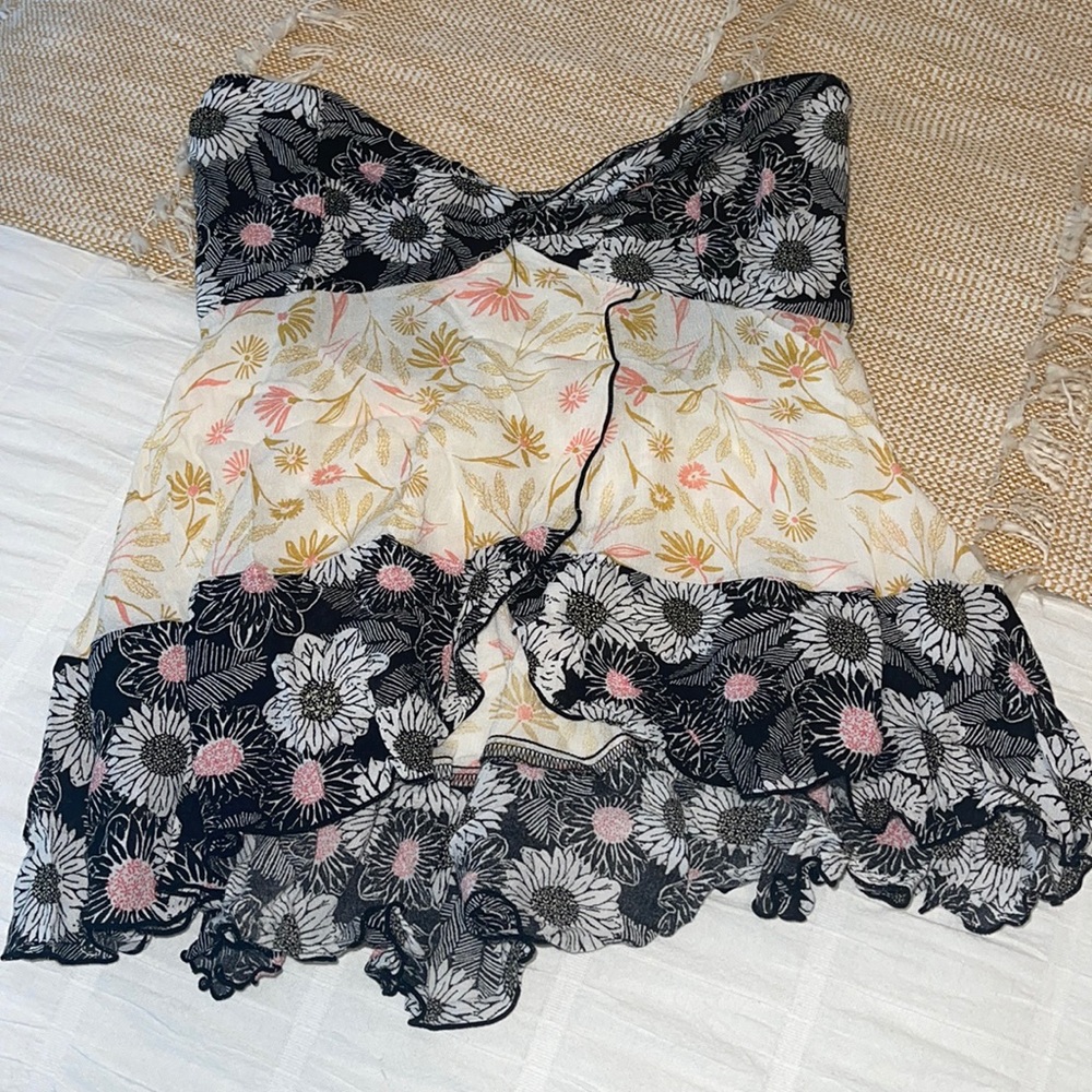 Free People Intimately Floral Strapless Top